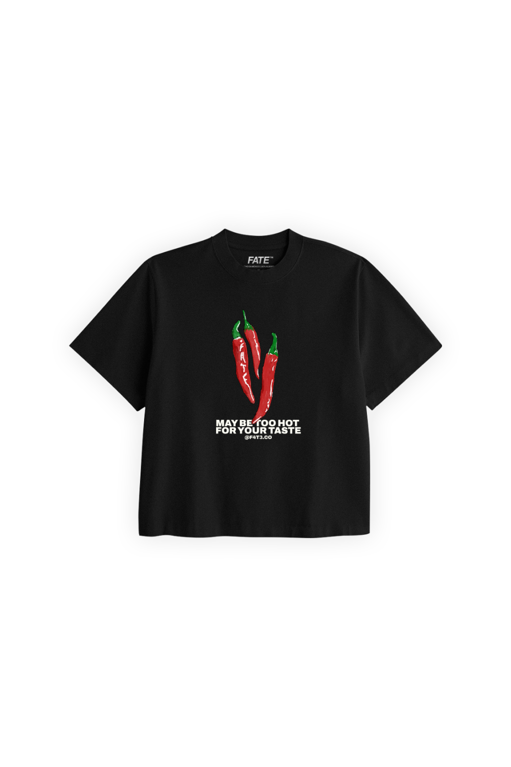 May Be Too Hot Crop Tee Black
