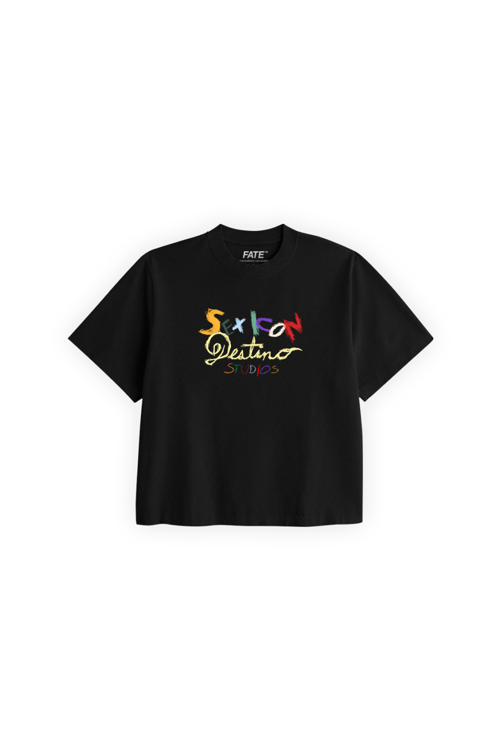 Sex Icon Crayons Crop Tee Black