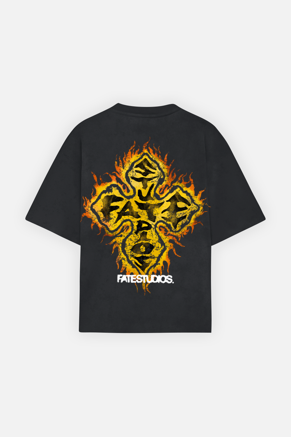 Fire Cross Tee Vintage Black