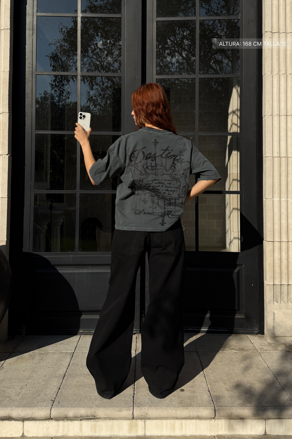 Sweet Serafin's Distressed Tee Grey