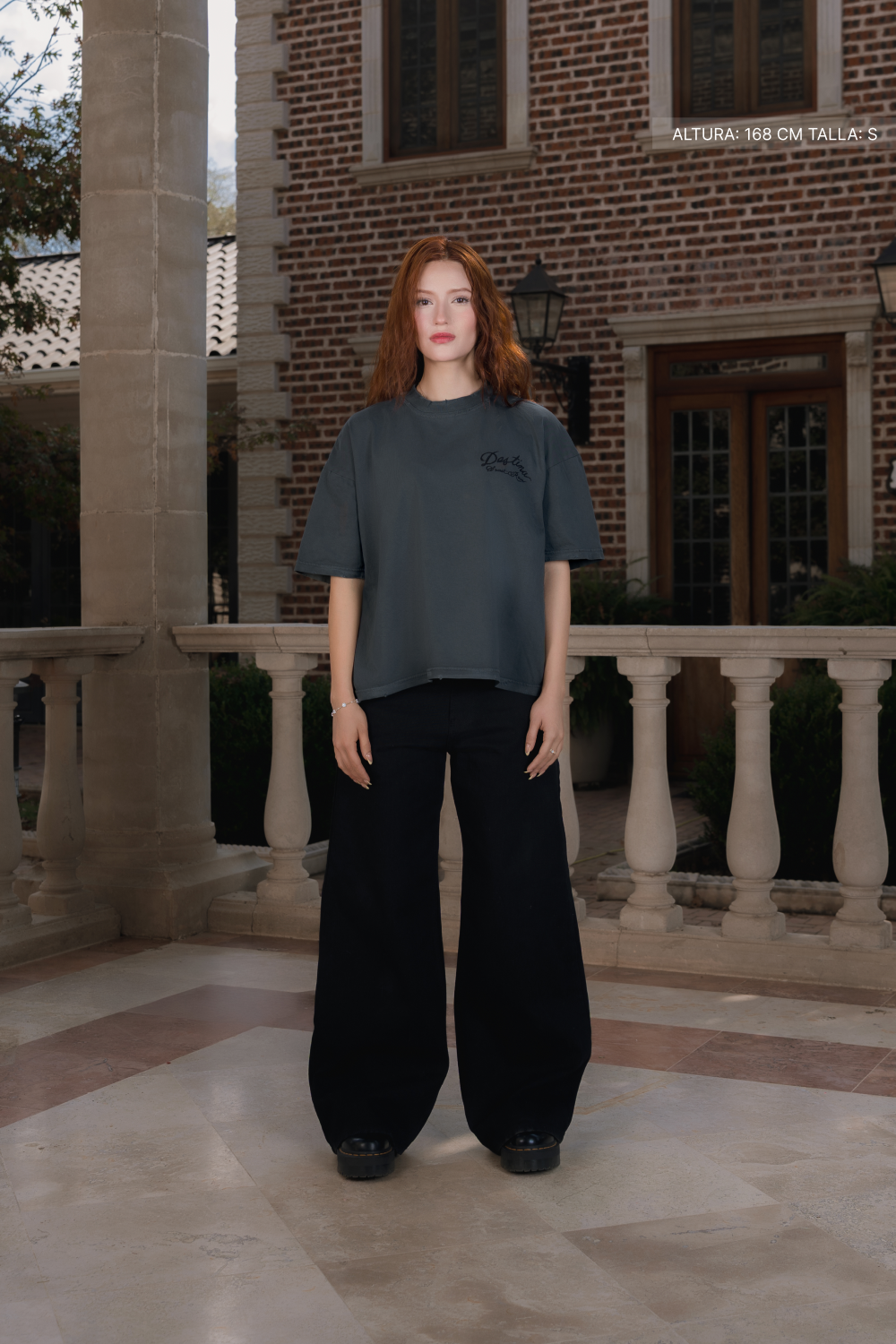 Sweet Serafin's Distressed Tee Grey