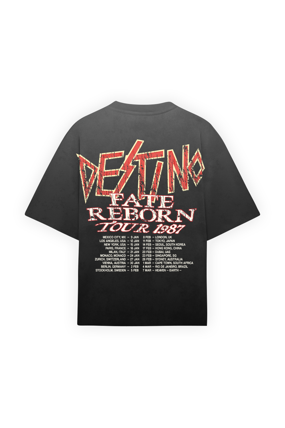 Reborn Tour Tee Faded Black