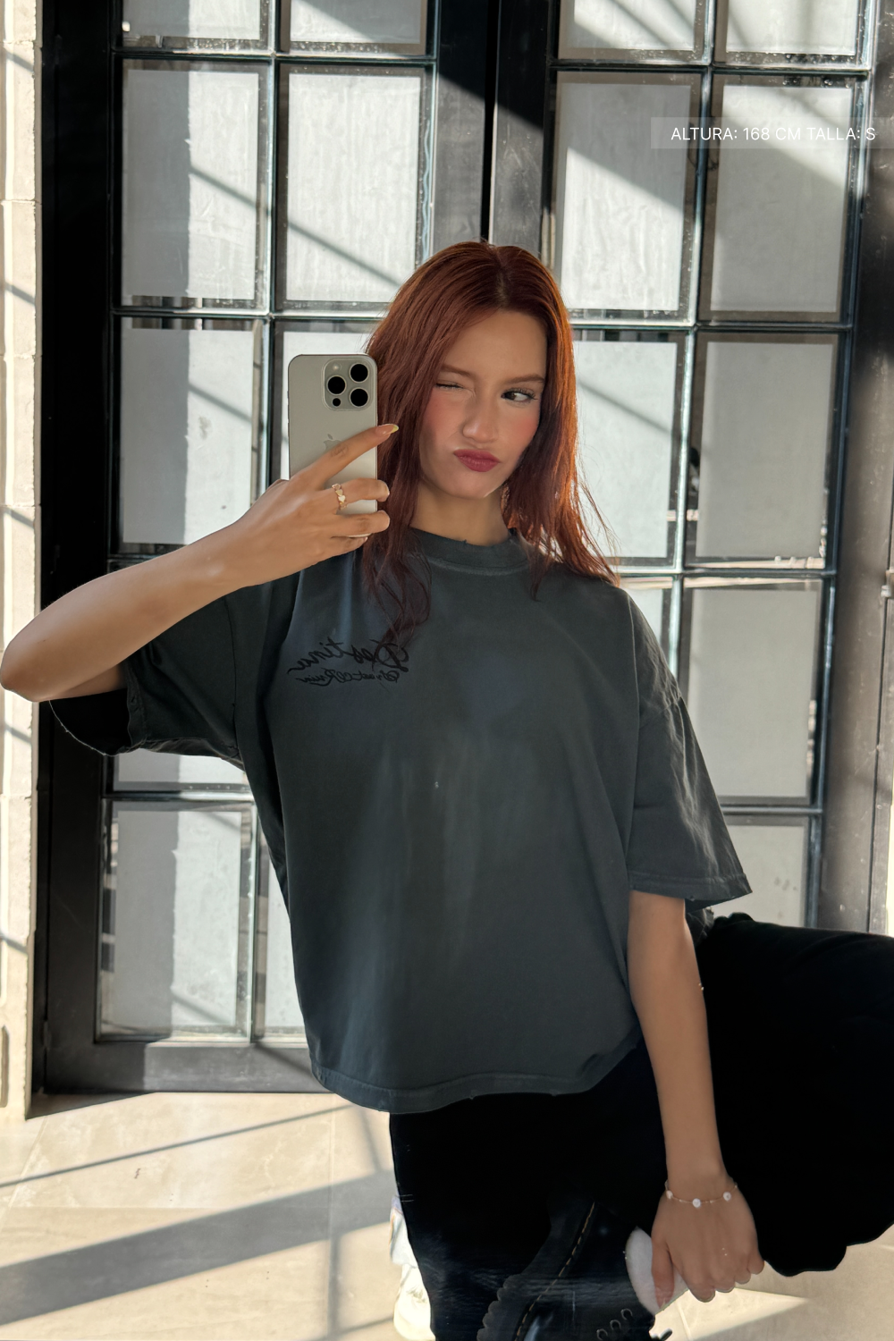 Sweet Serafin's Distressed Tee Grey