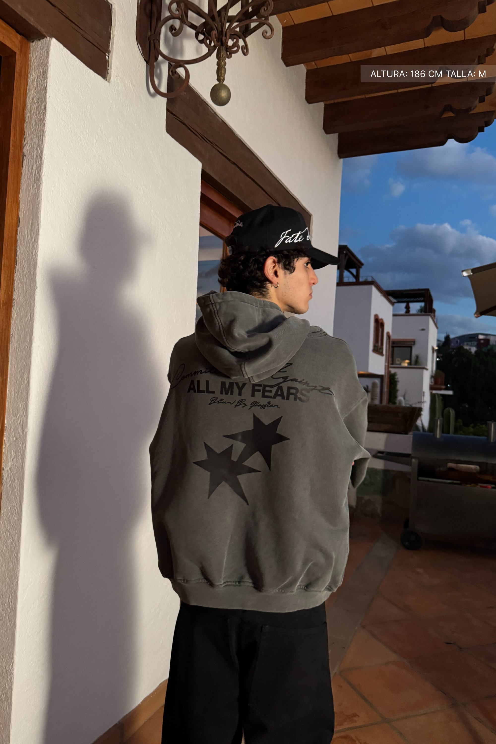 All My Fears Hoodie Washed Grey