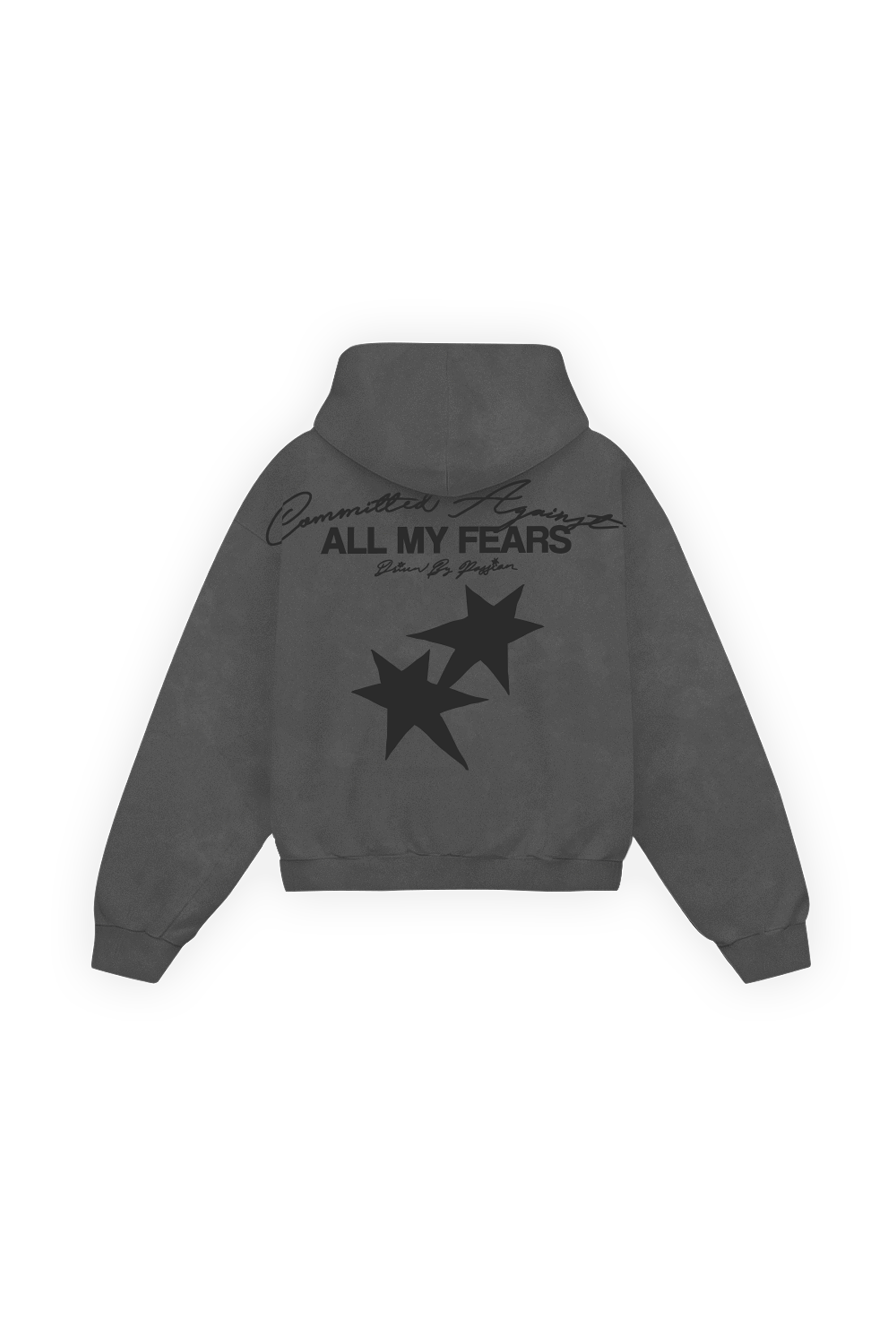 All My Fears Hoodie Washed Grey