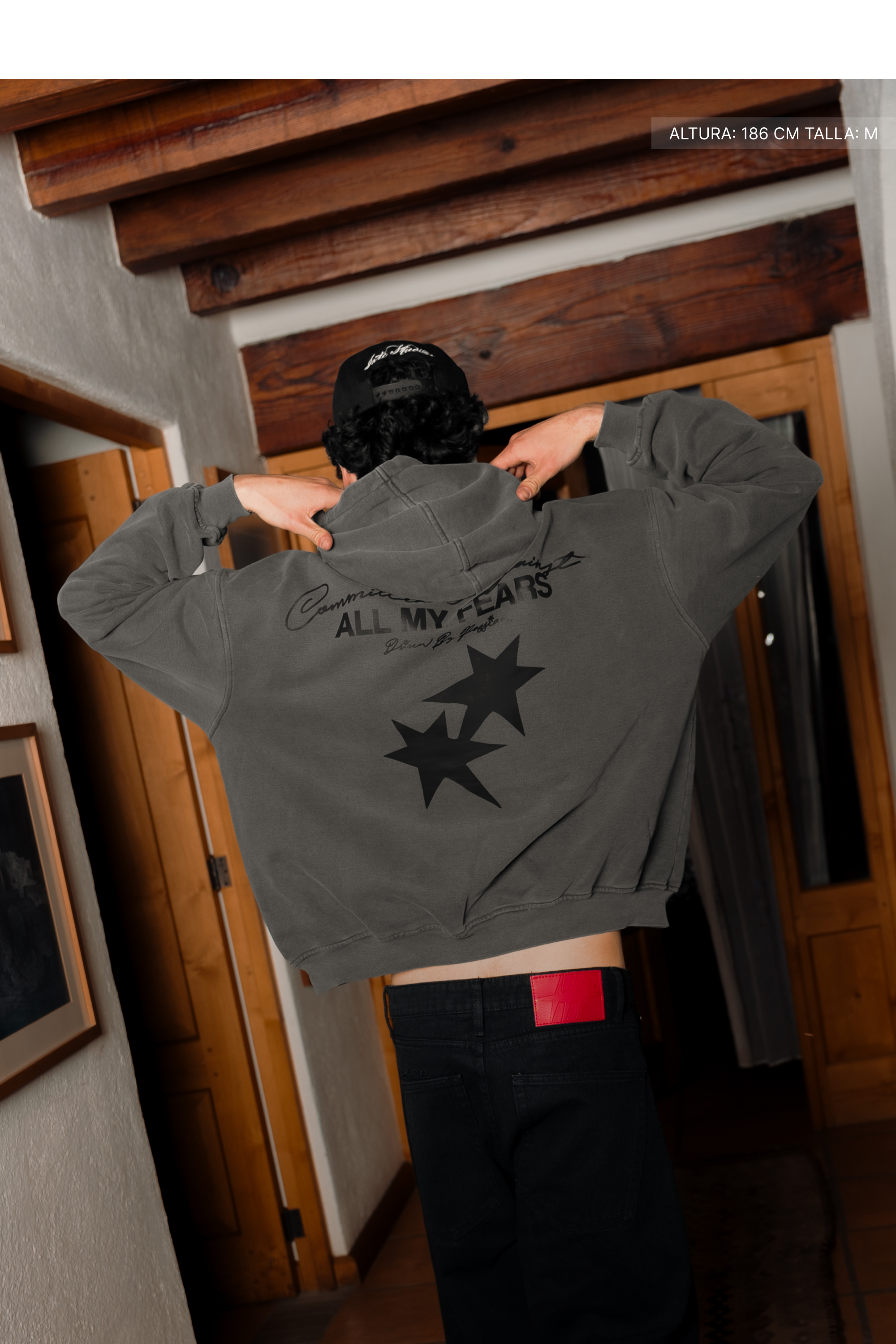 All My Fears Hoodie Washed Grey