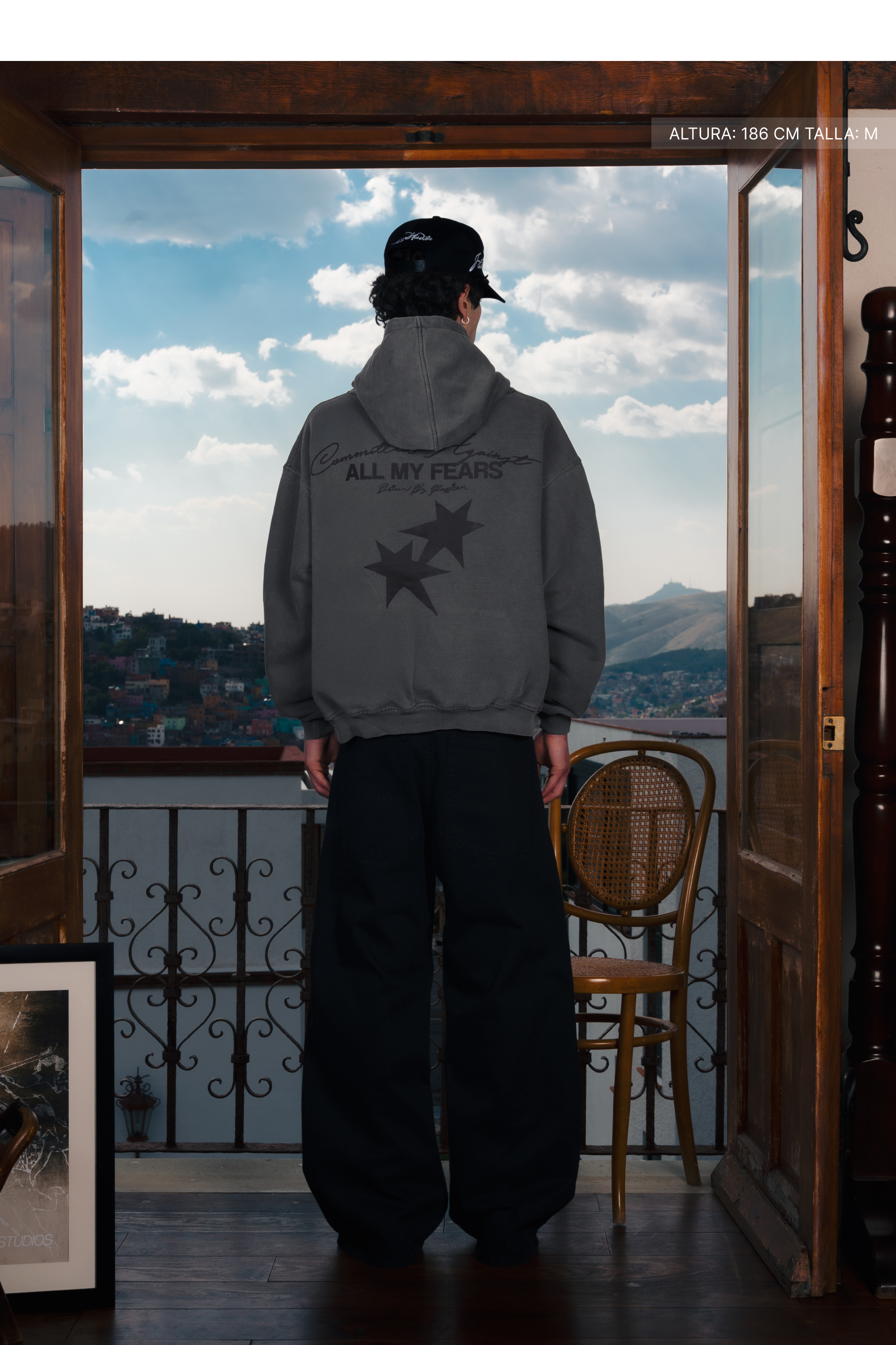 All My Fears Hoodie Washed Grey