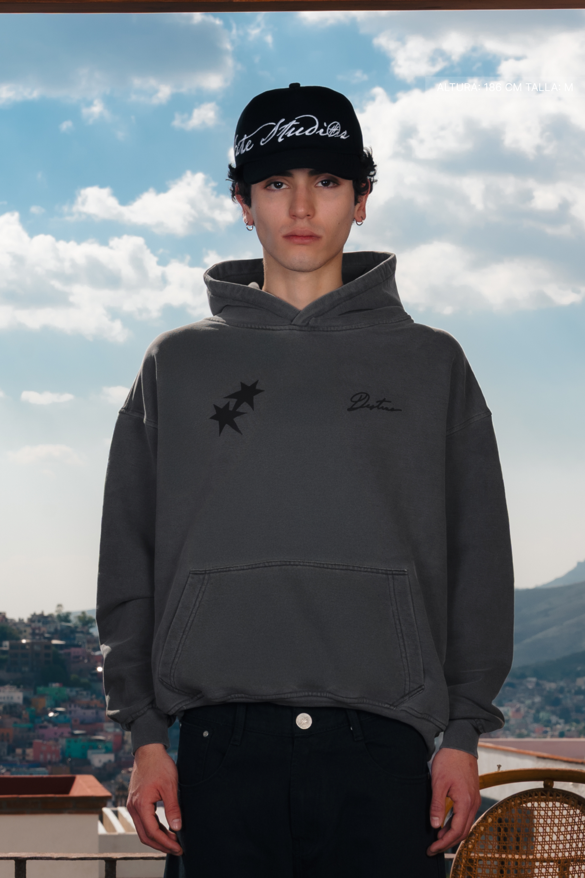 All My Fears Hoodie Washed Grey