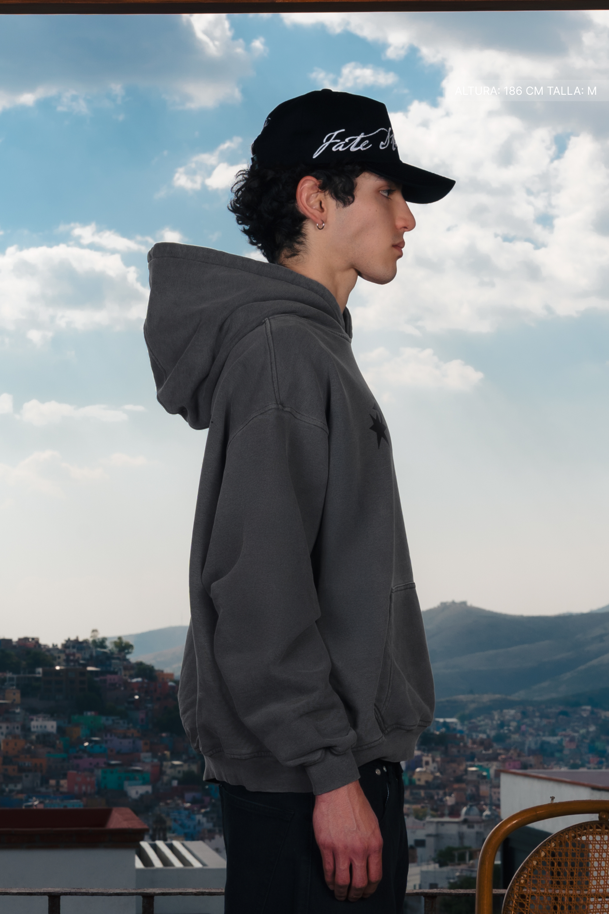 All My Fears Hoodie Washed Grey