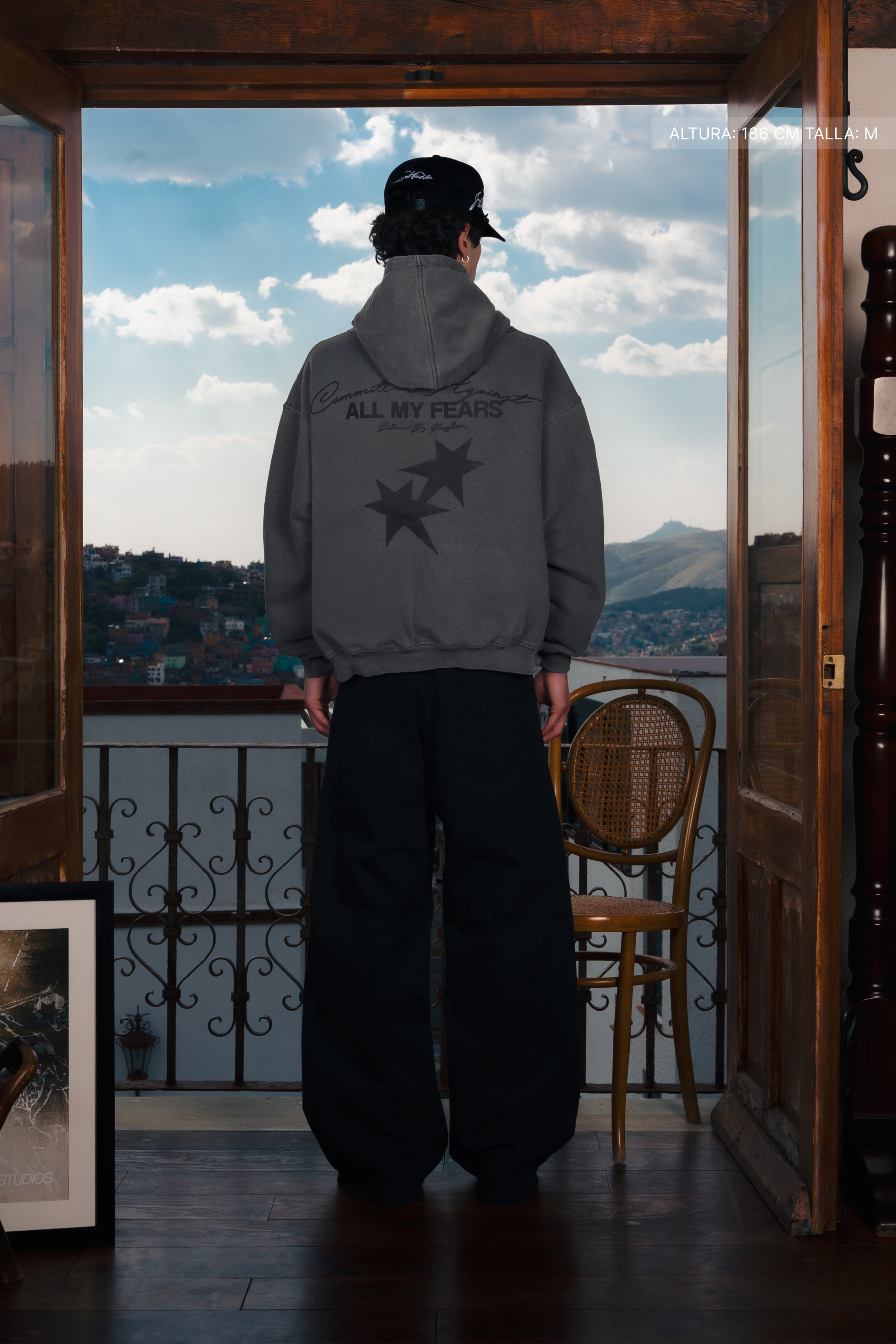 All My Fears Hoodie Washed Grey