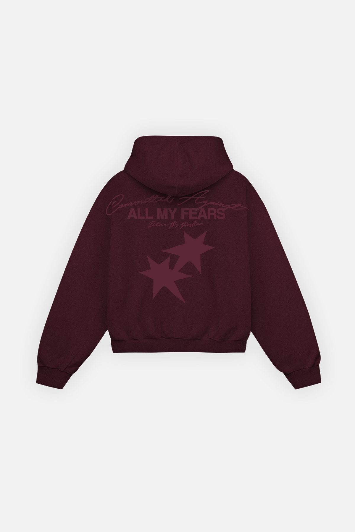 All My Fears Hoodie Burgundy