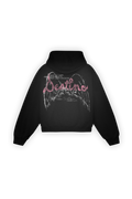 Angel Wings Hoodie Faded Black v2
