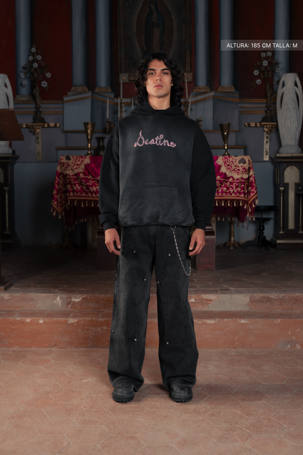 Angel Wings Hoodie Faded Black