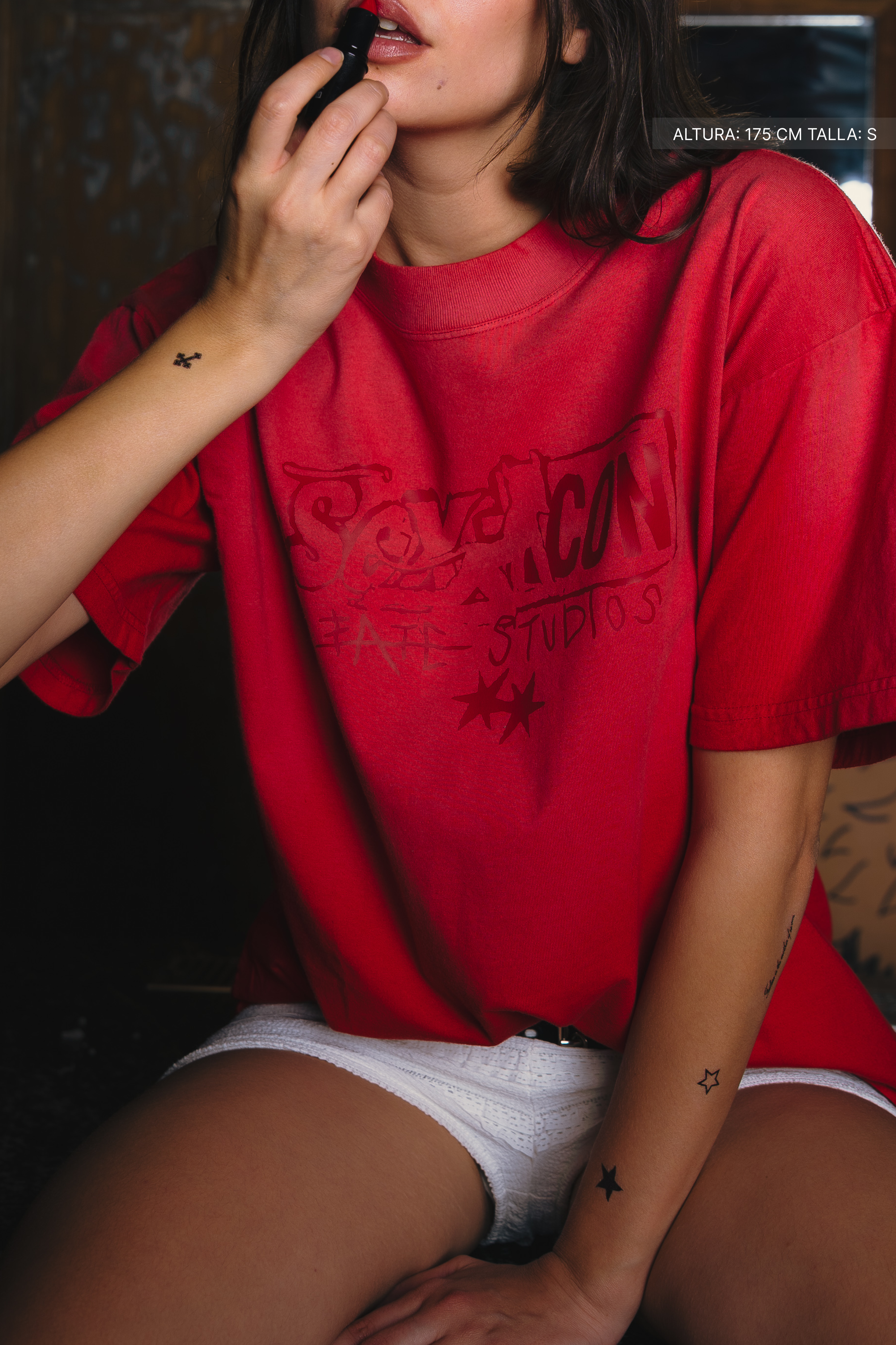 Bad Influence Tee Faded Red