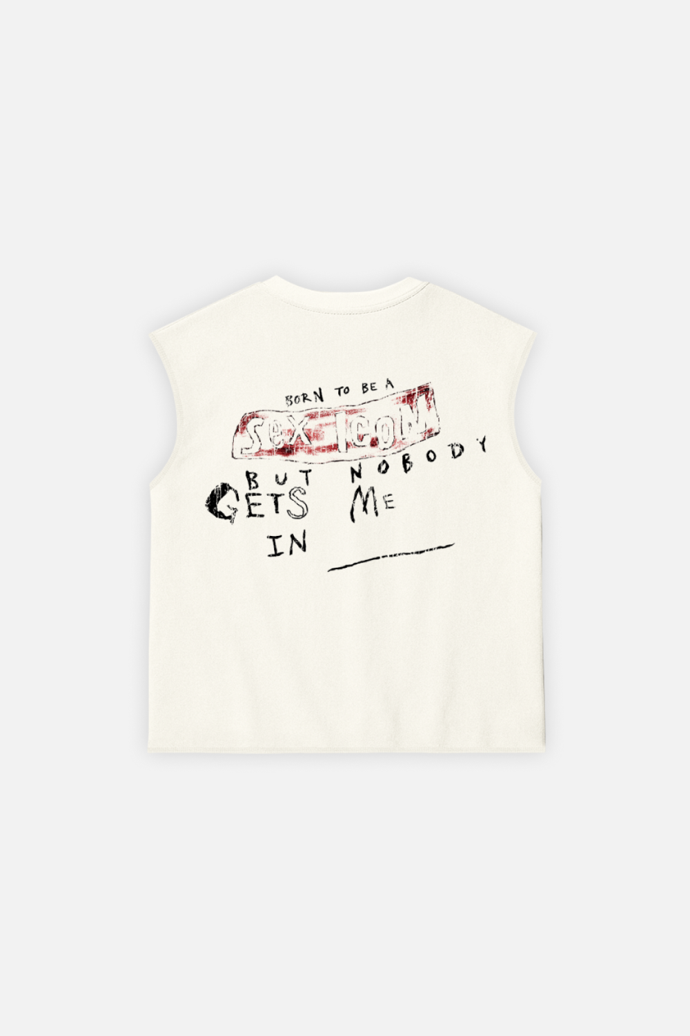 Born To Be A Sex Icon Tank Top Ivory