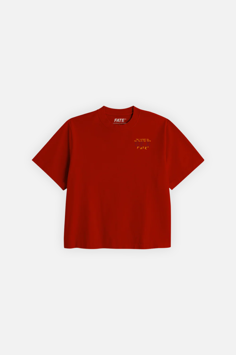 Clothes Lie Crop Tee Red