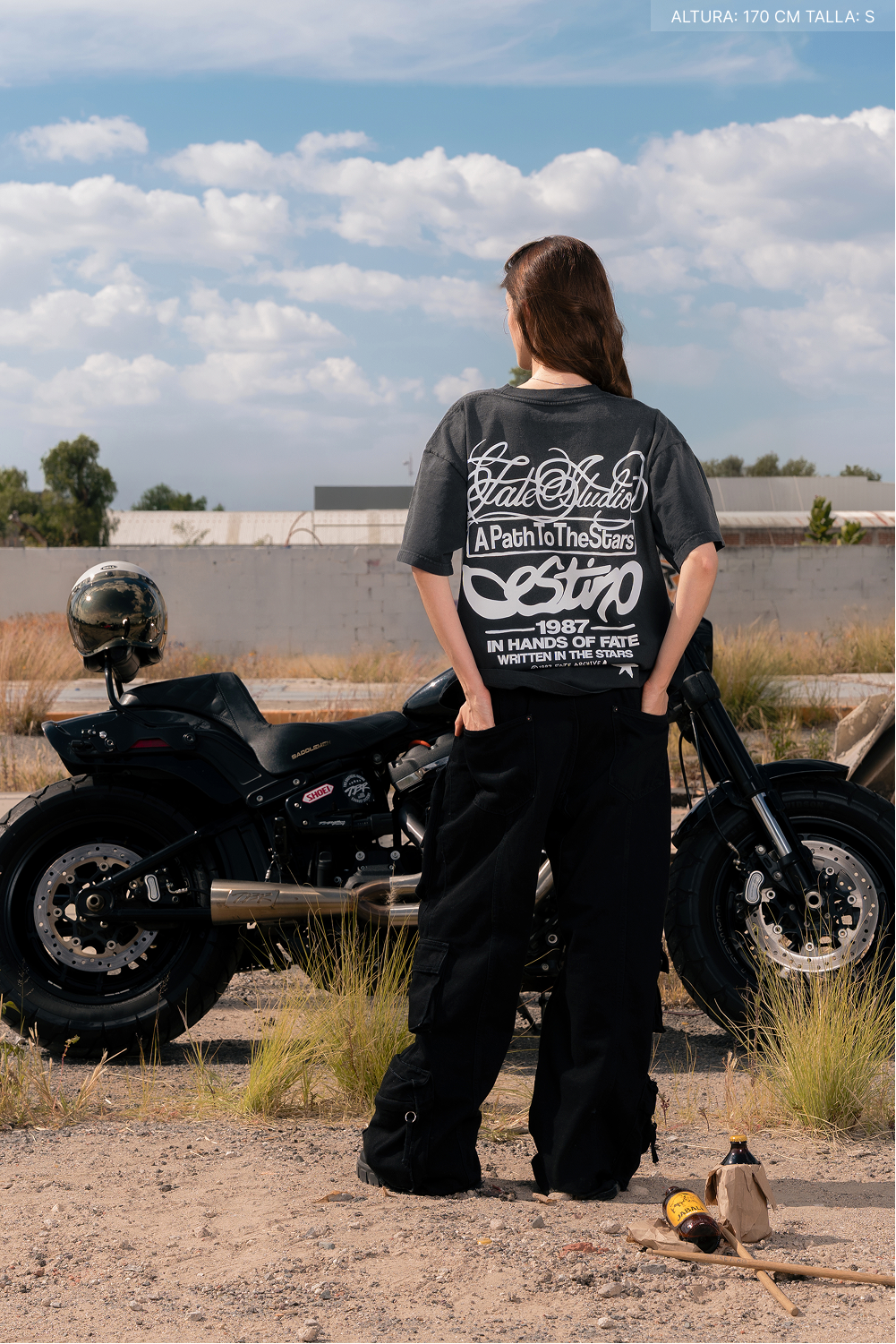 Path To The Stars Tee Faded Black