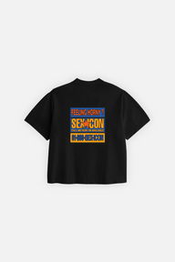 Feeling Horny Crop Tee Black