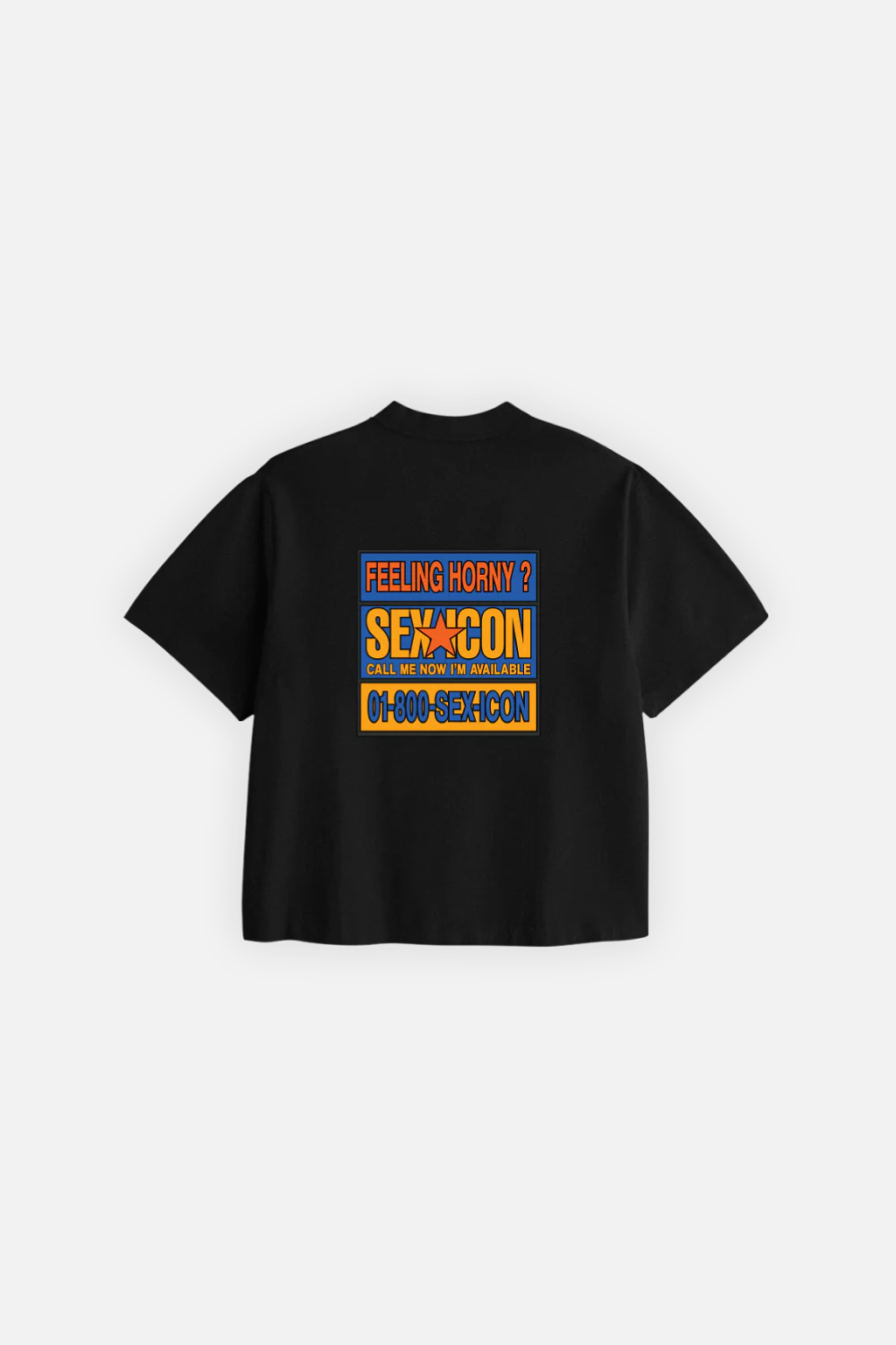 Feeling Horny Crop Tee Black