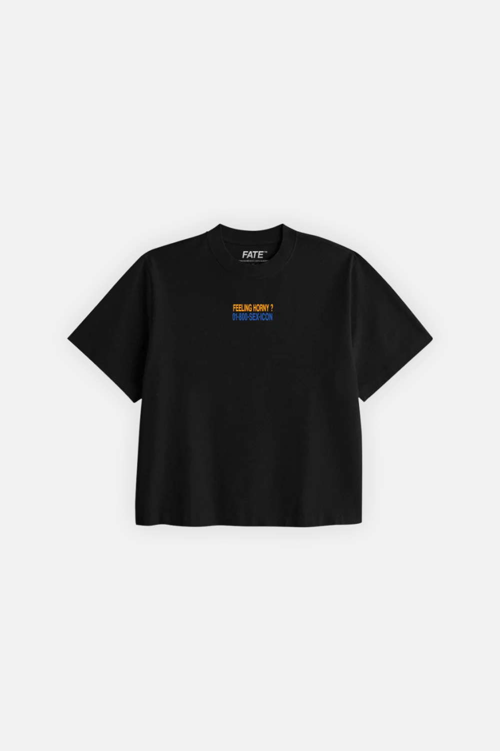 Feeling Horny Crop Tee Black