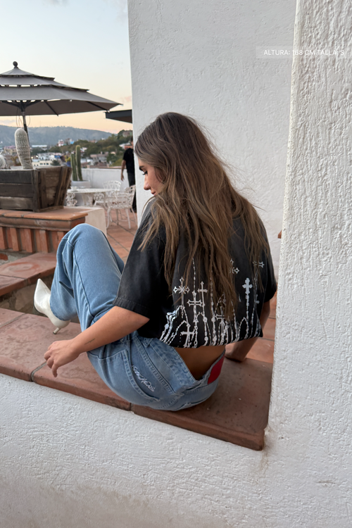 Cathedral Tee Faded Black