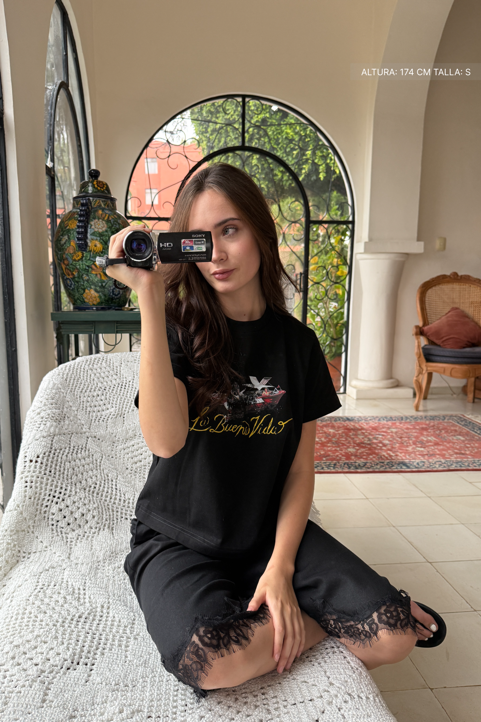 Jet Set Crop Tee Black