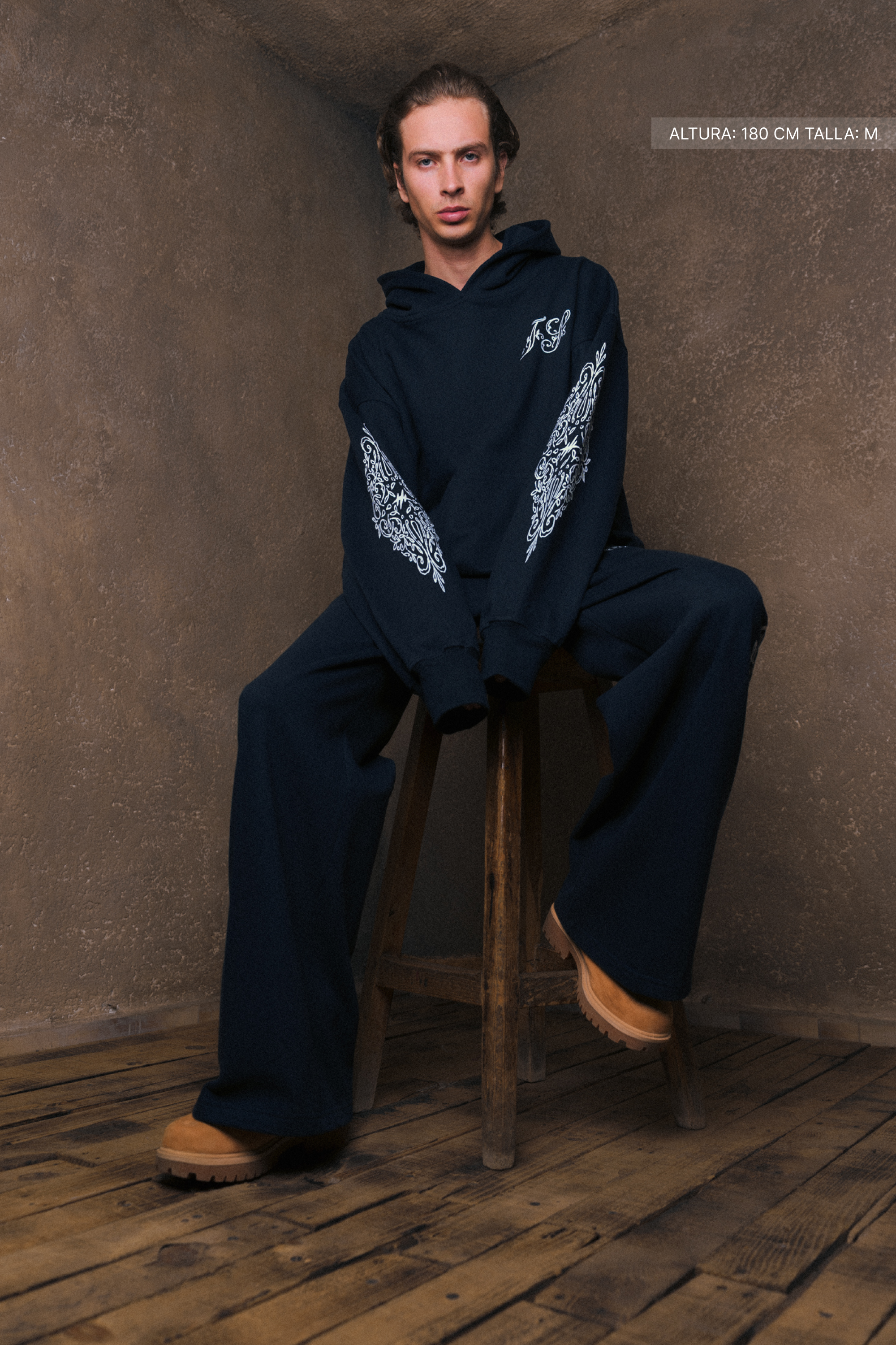 Ornate Wide Pants Midnight Blue