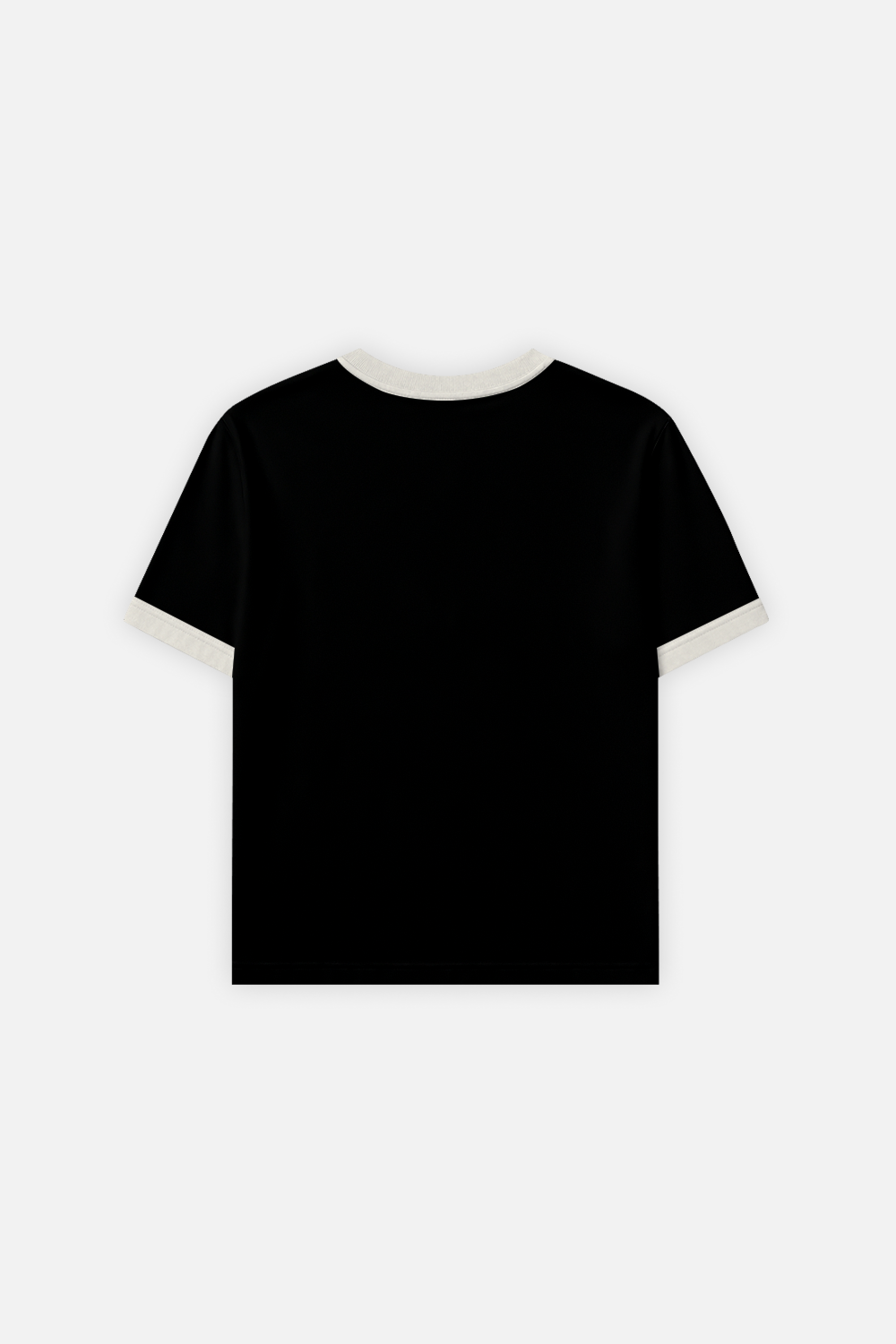 Rib Muscle Tee Black w/ Ivory