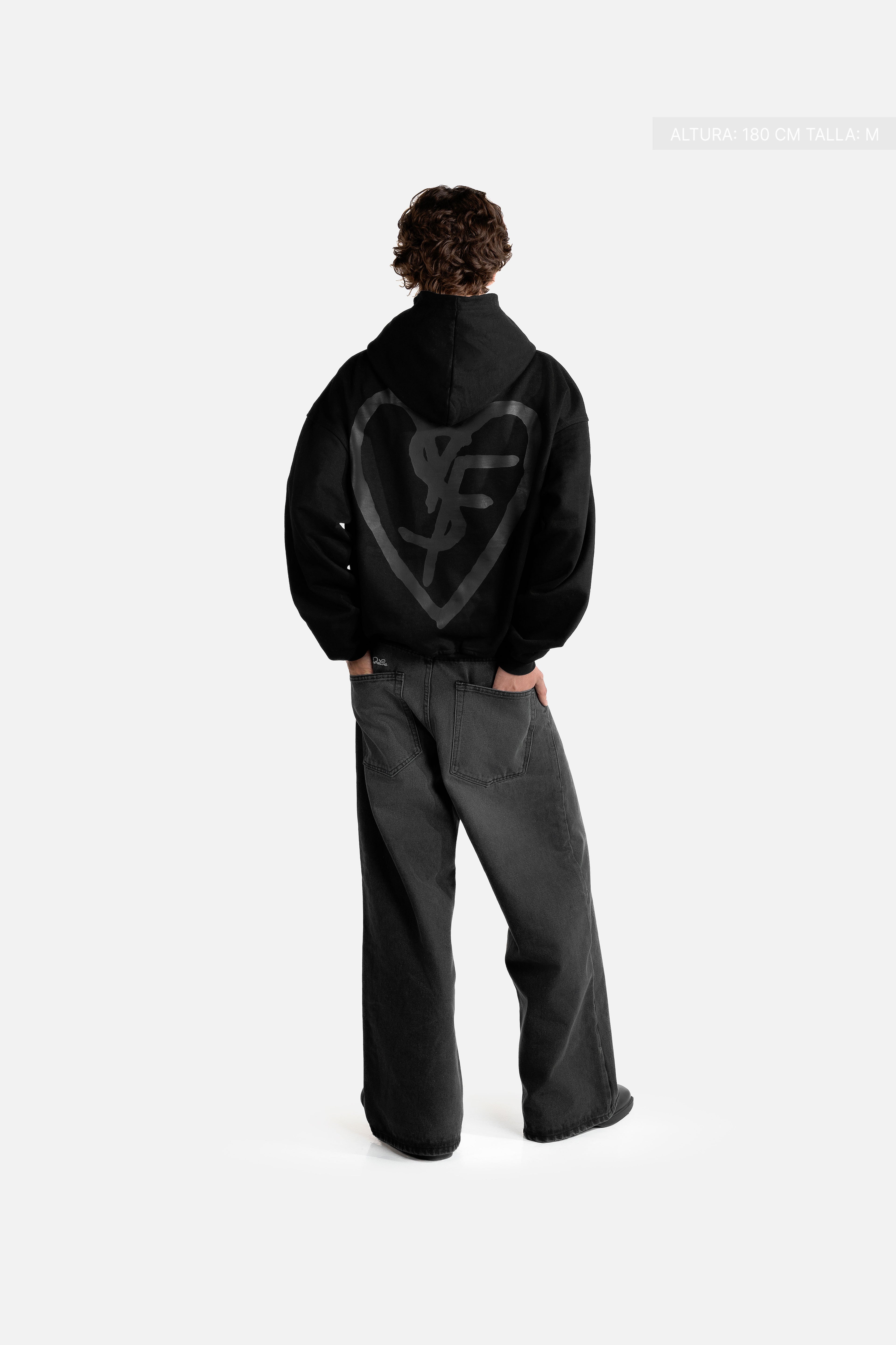 SF Heart Fate Studios Black&Black Hoodie Vantablack