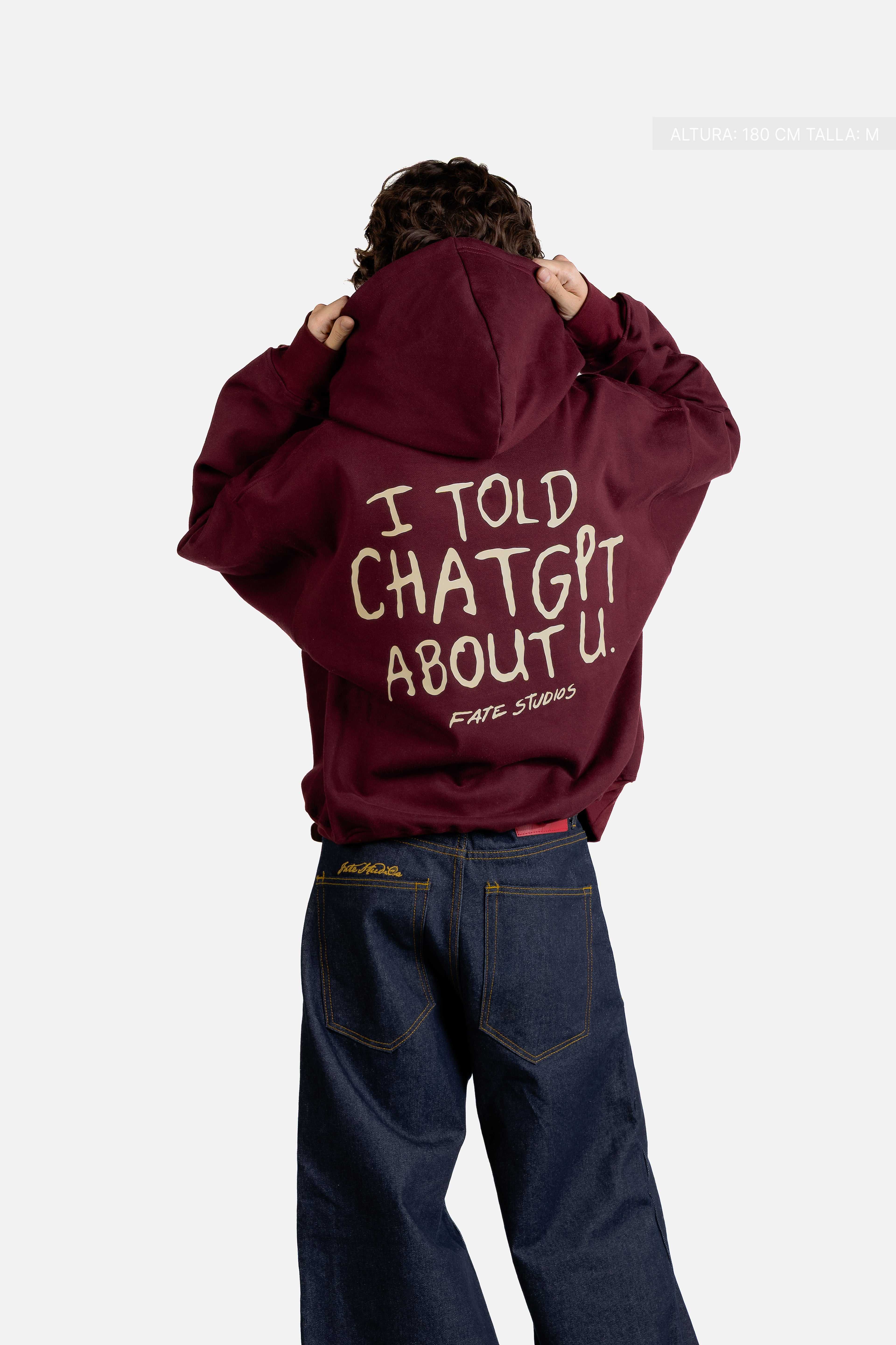 I Told Chat Hoodie Burgundy