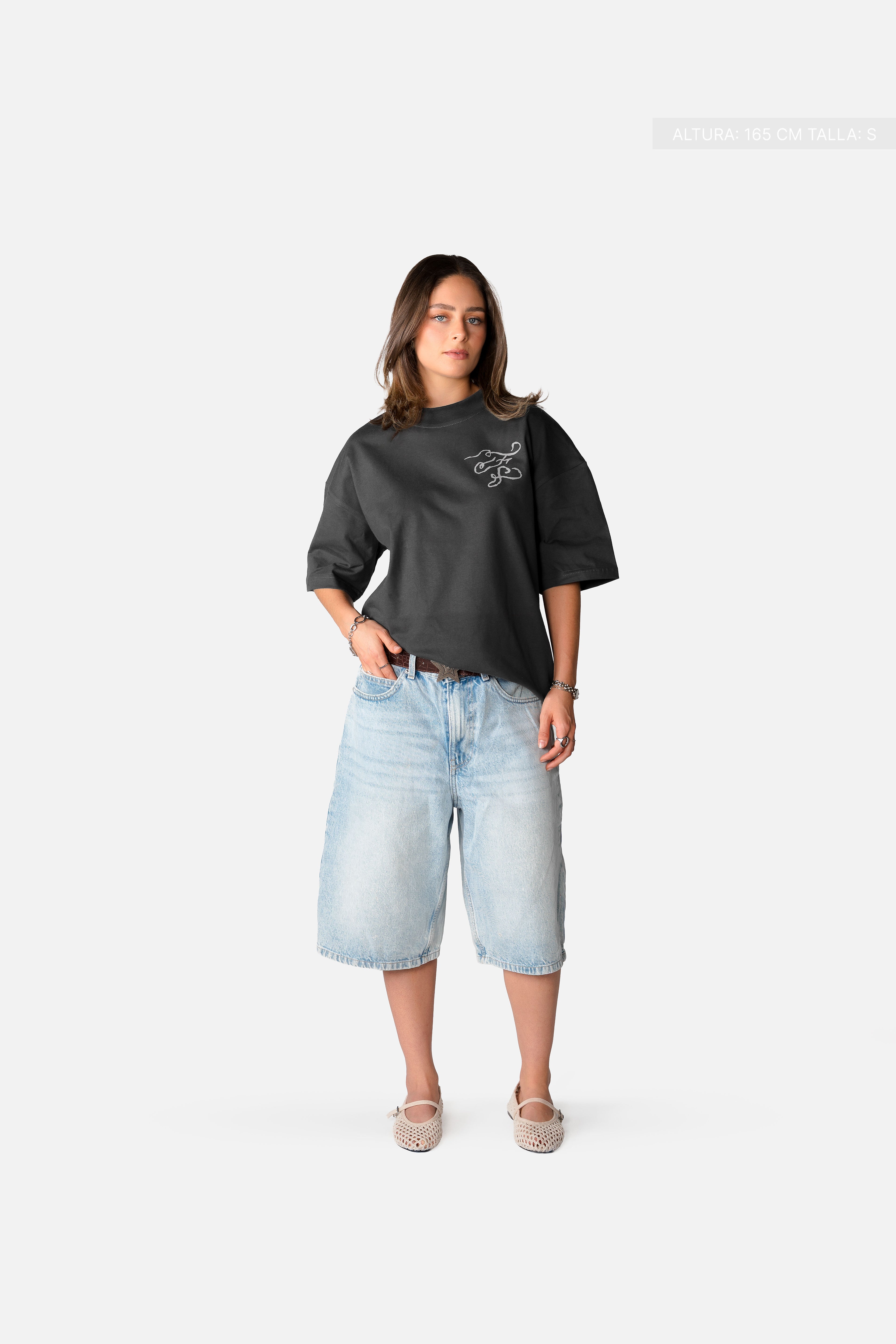 Fate Studios Script Tee Oxford Grey