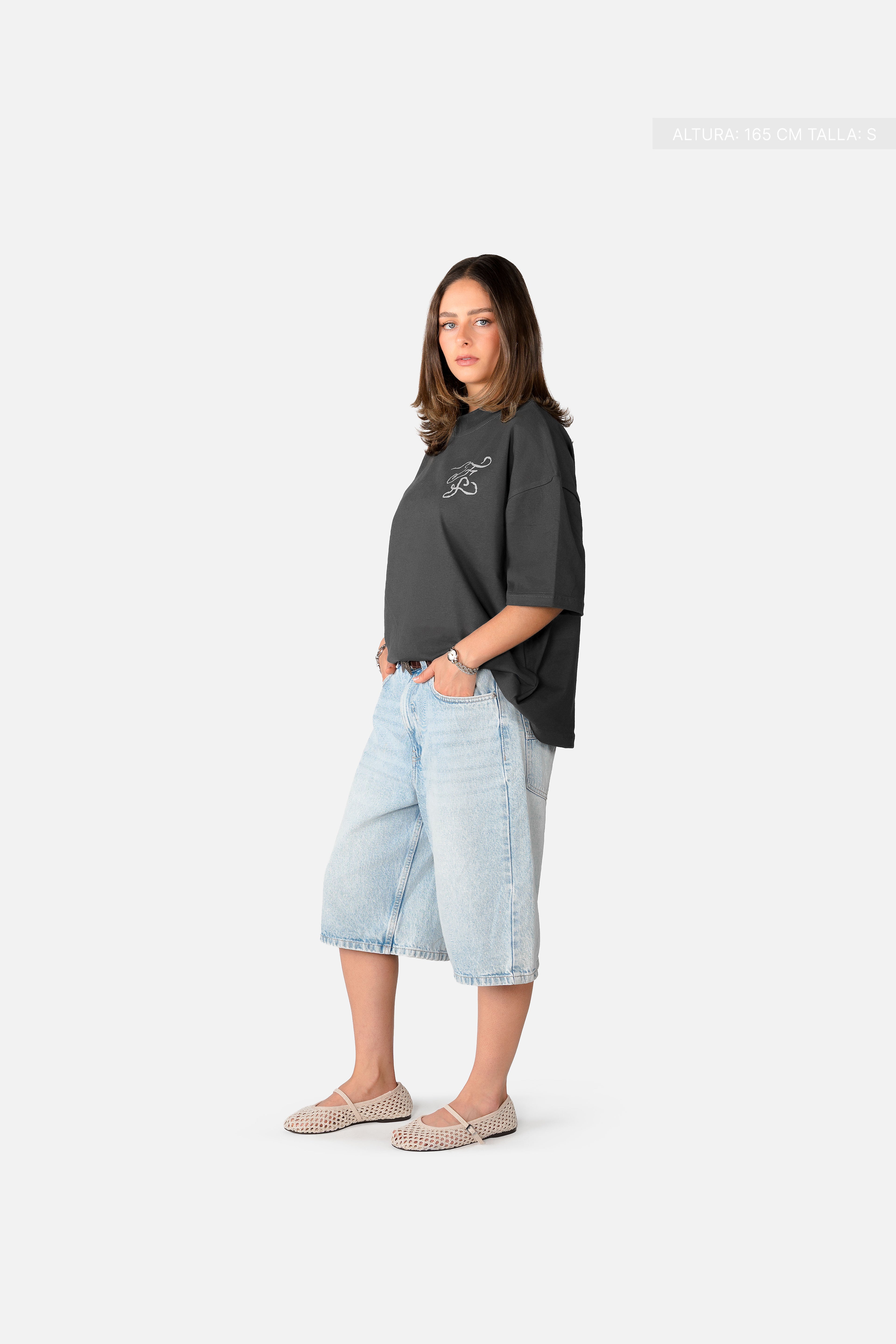 Fate Studios Script Tee Oxford Grey