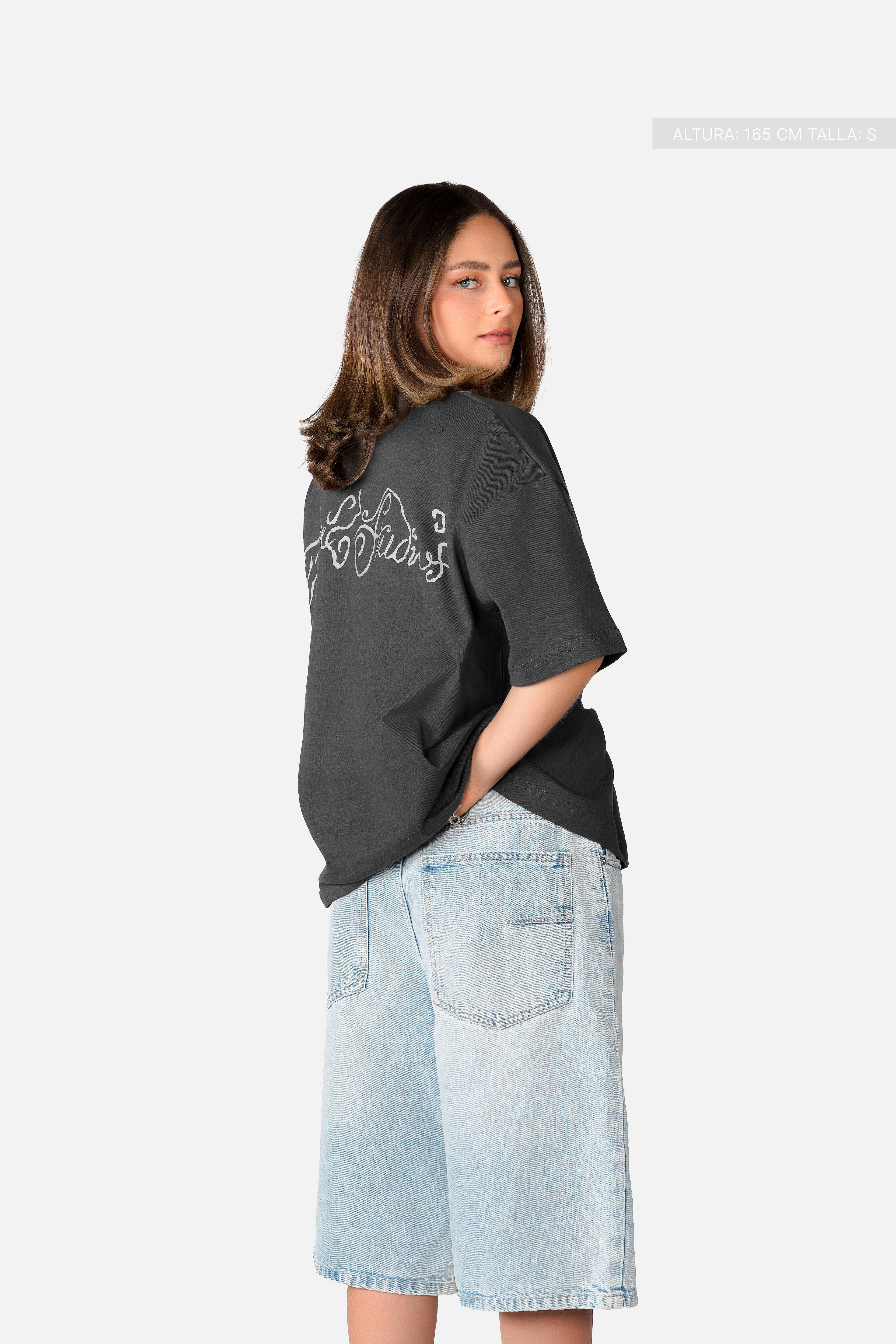 Fate Studios Script Tee Oxford Grey