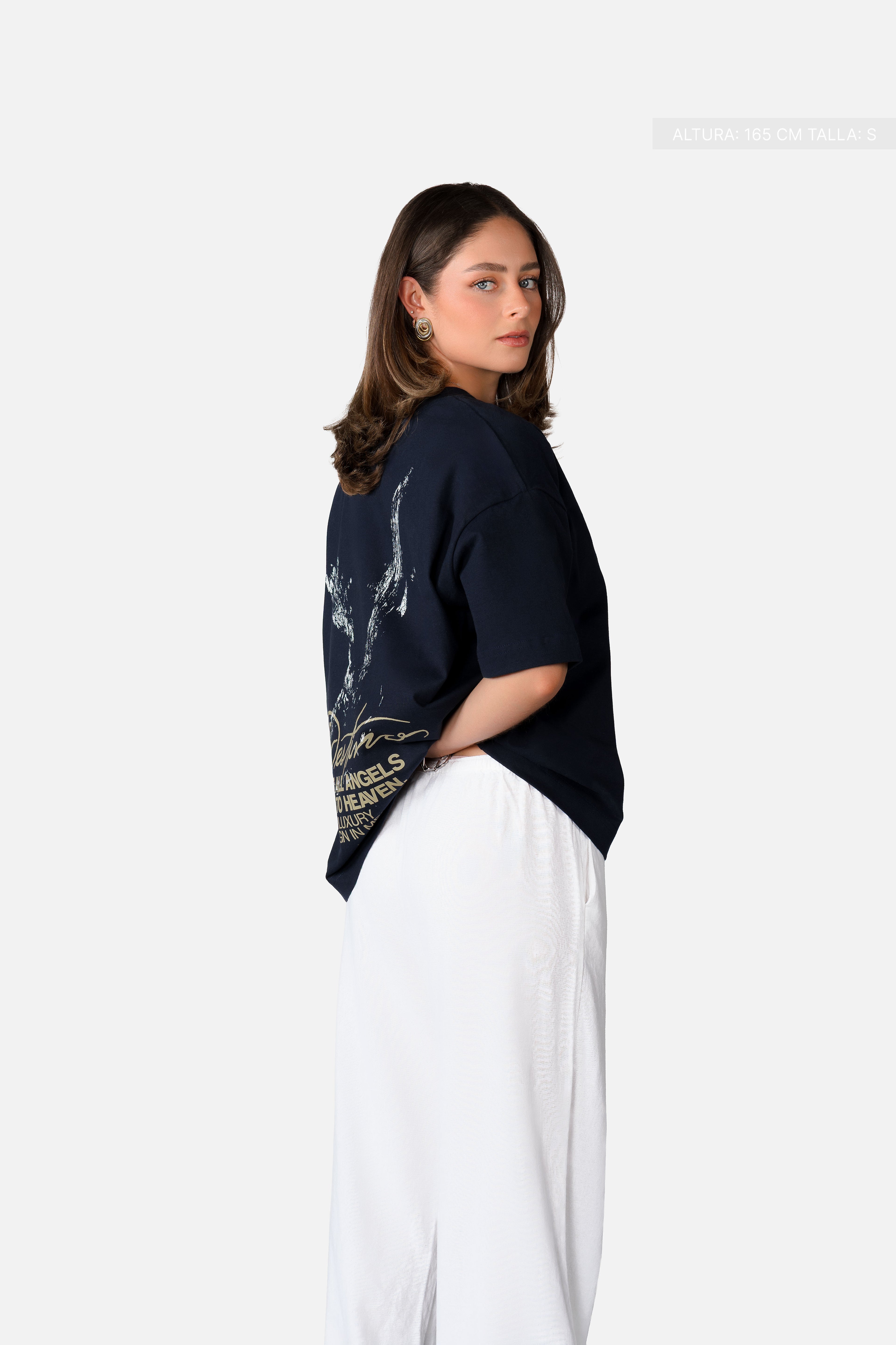 Not All Angels Tee Navy Blue
