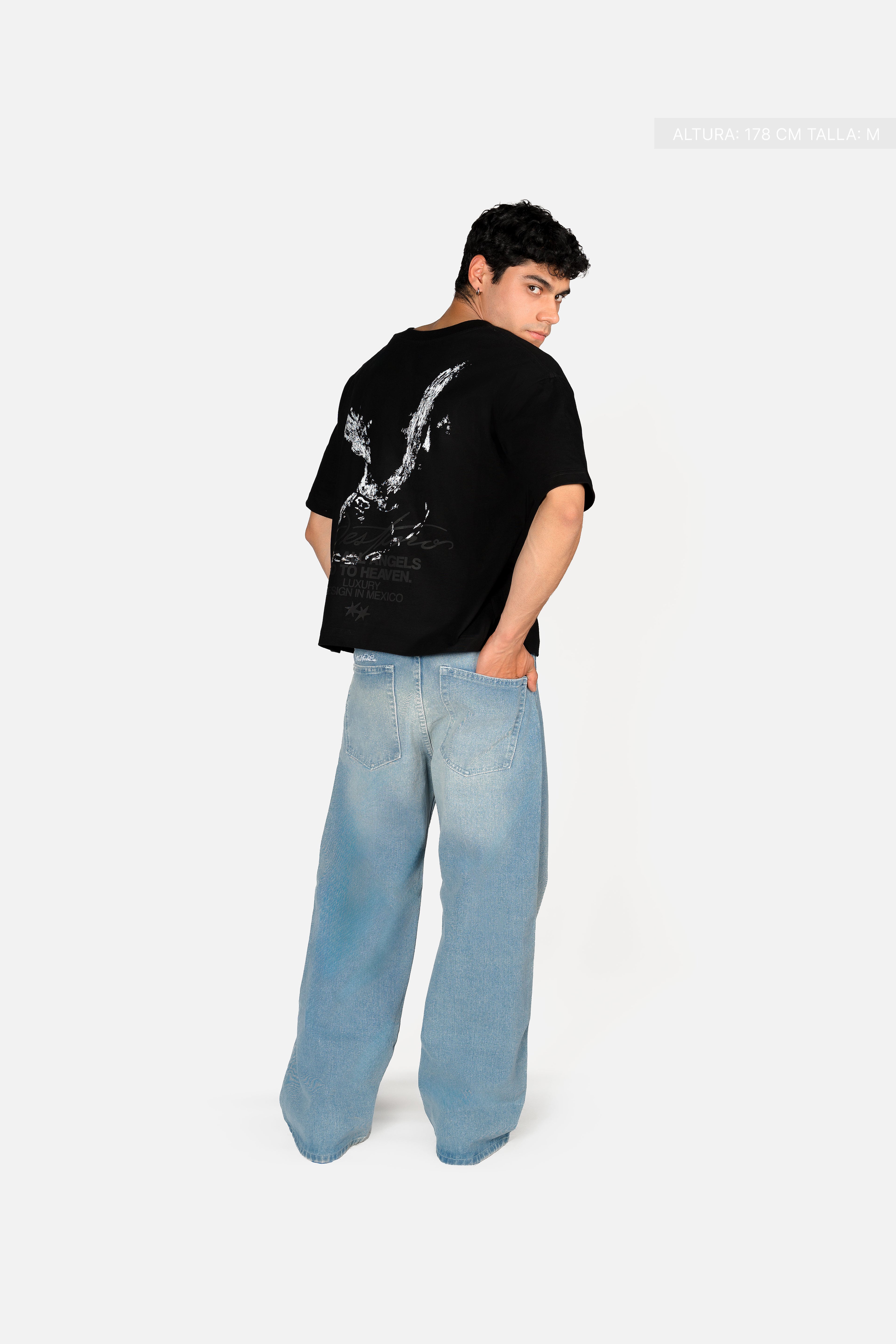 Not All Angels Tee Black & Black