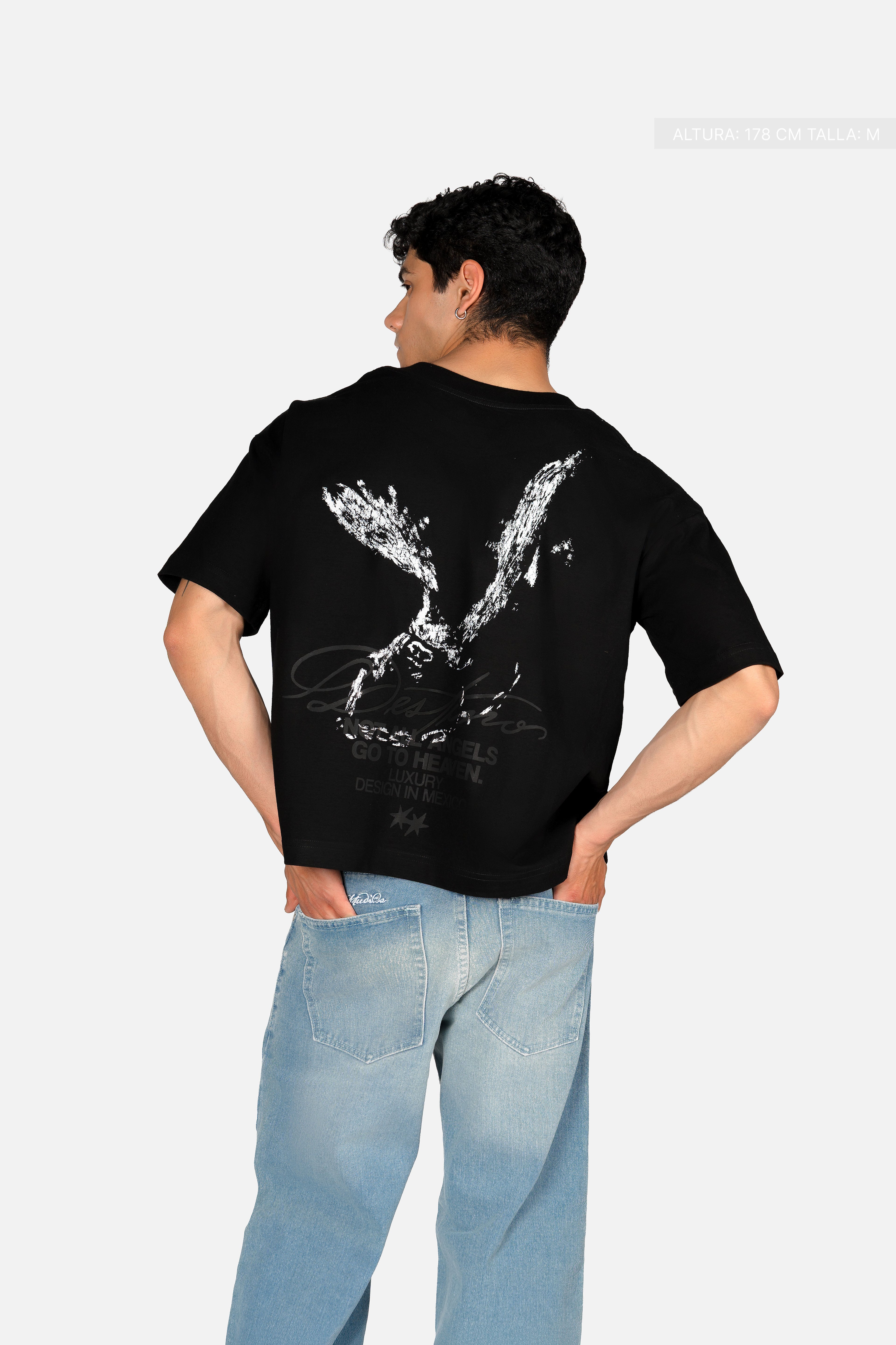 Not All Angels Tee Black & Black