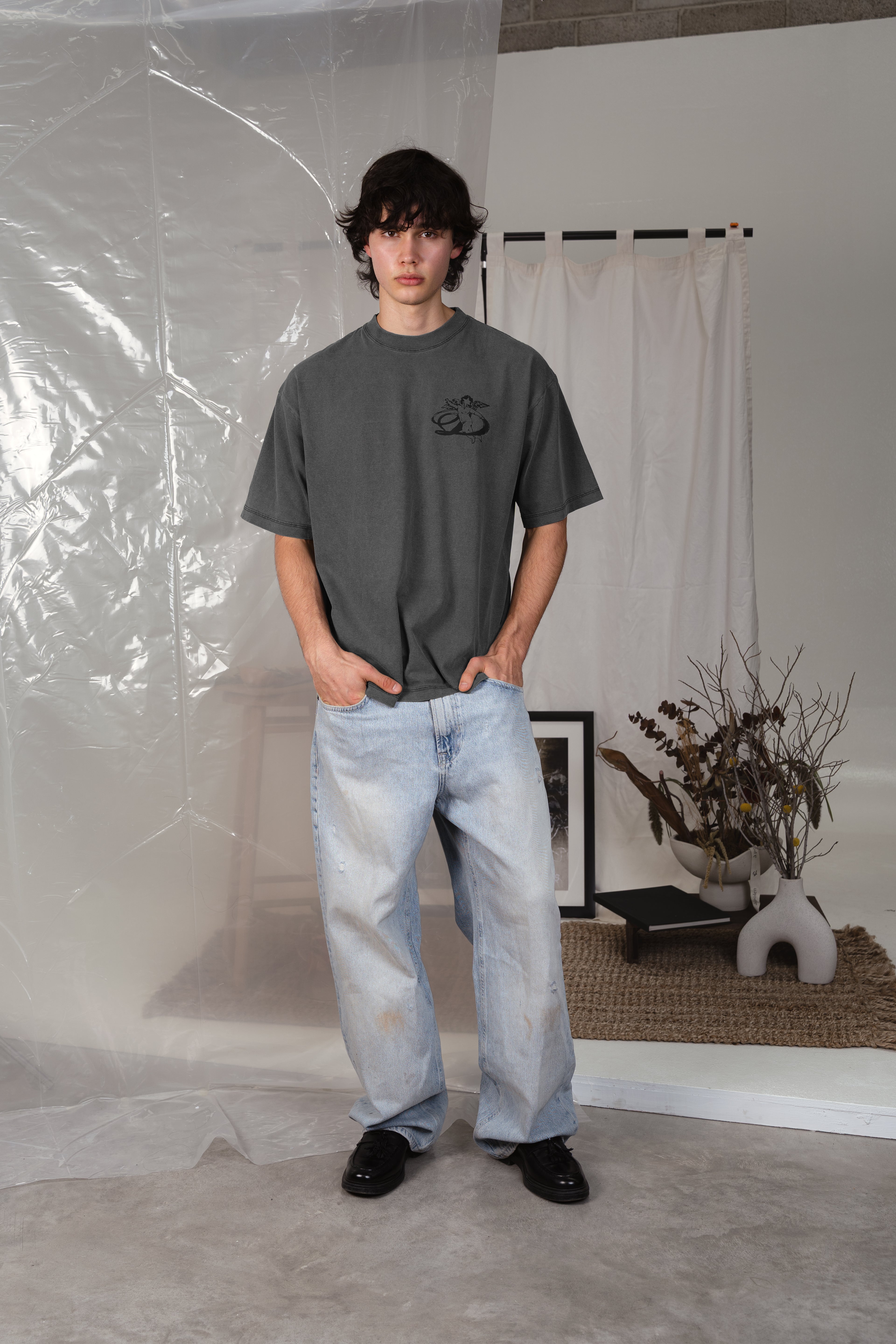 Serafin Sparks Tee Washed Grey