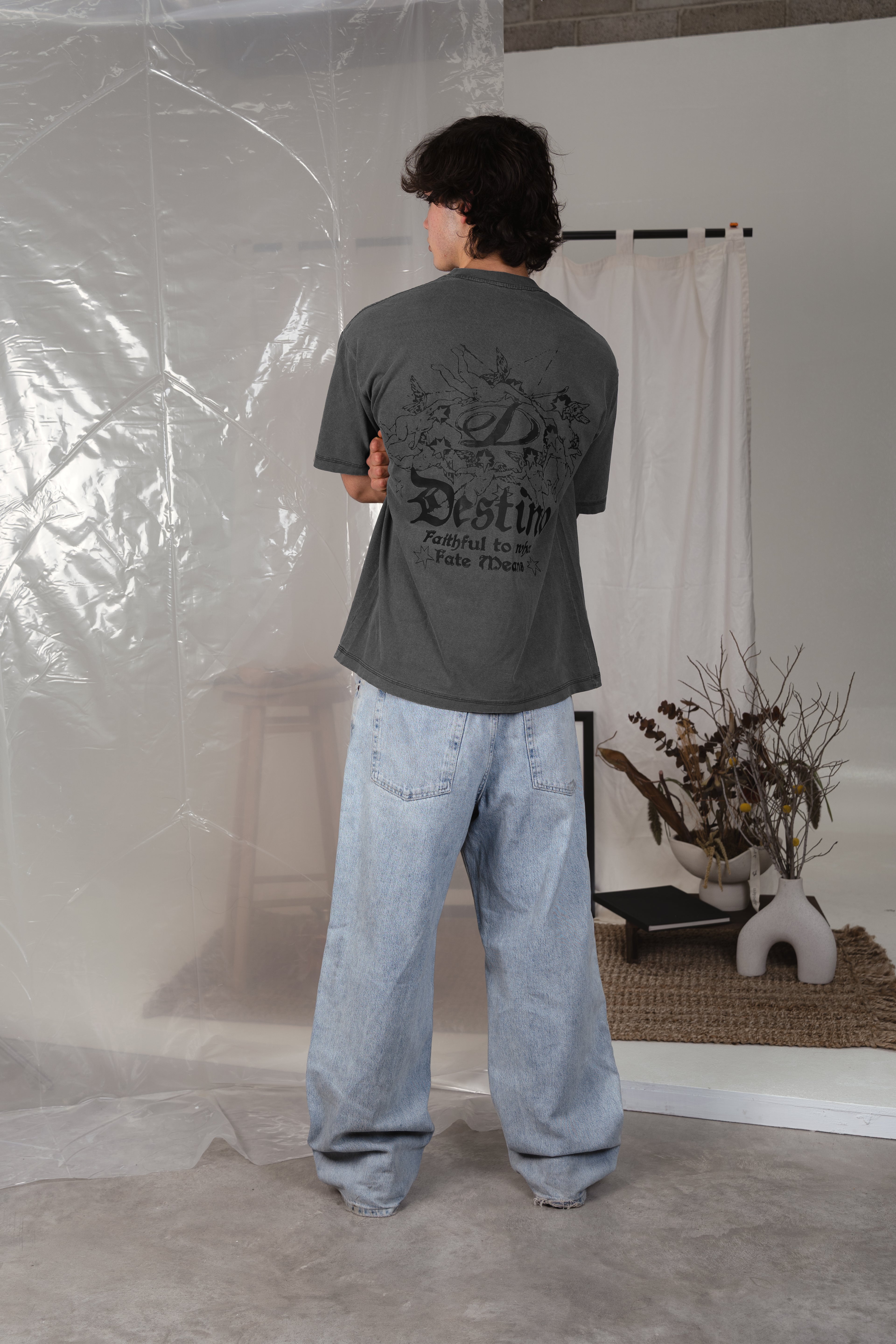 Serafin Sparks Tee Washed Grey