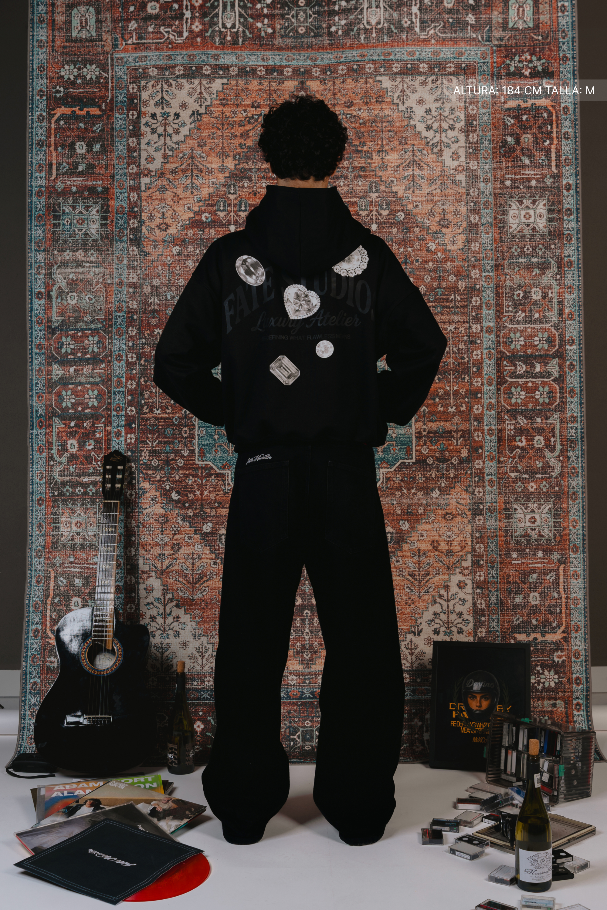 Dark Gems Zip Hoodie Vantablack