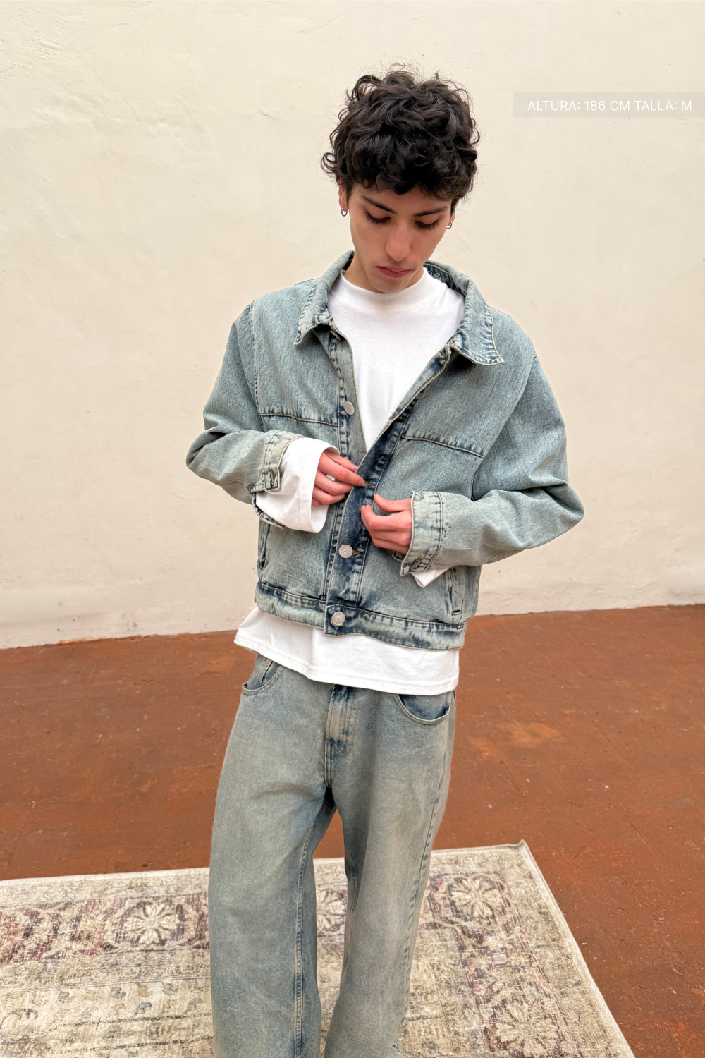 Denim Jacket Dirty Washed Blue