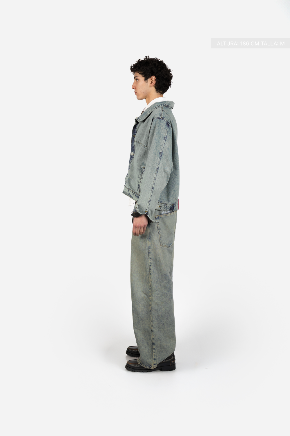 Denim Jacket Dirty Washed Blue