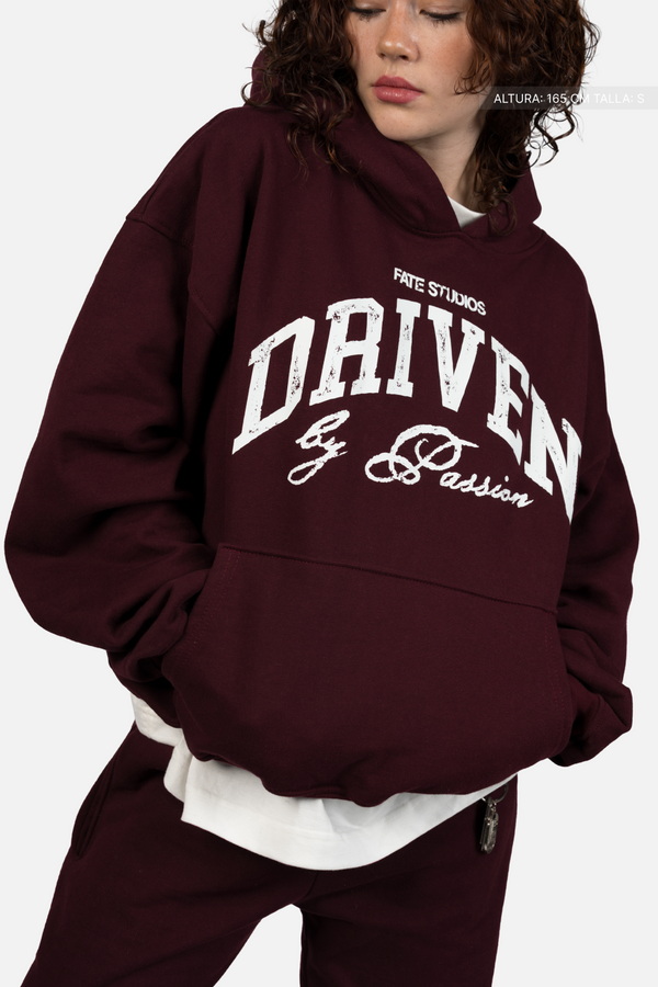 Driven By Passion Hoodie Burgundy