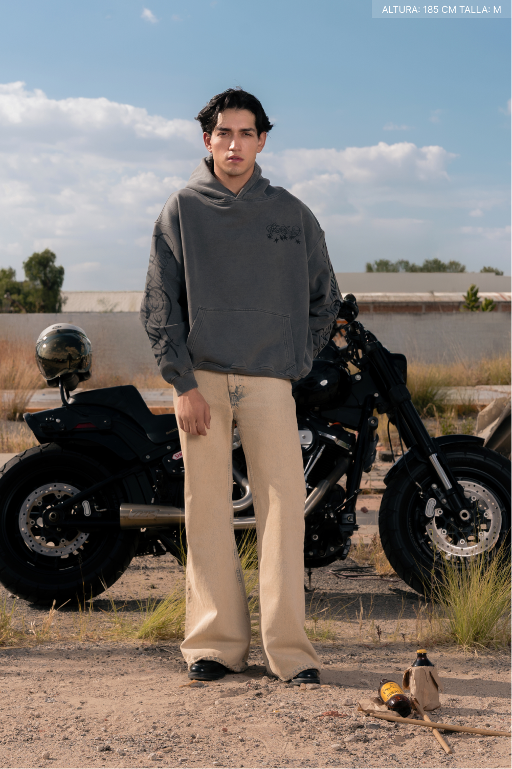 Path To The Stars Hoodie Washed Grey