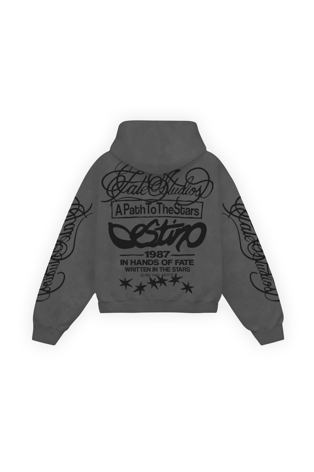 Path To The Stars Hoodie Washed Grey