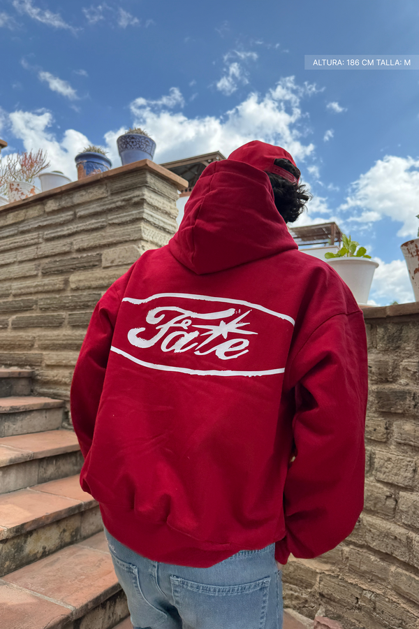 Fate Oval Hoodie Cherry Red