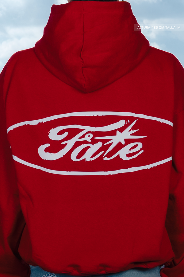 Fate Oval Hoodie Cherry Red