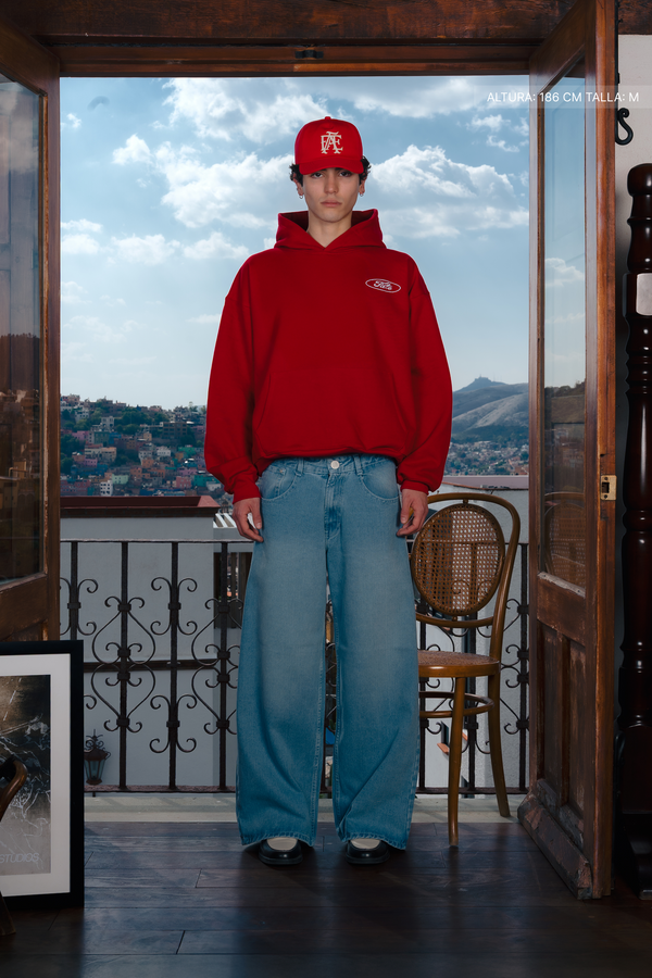 Fate Oval Hoodie Cherry Red