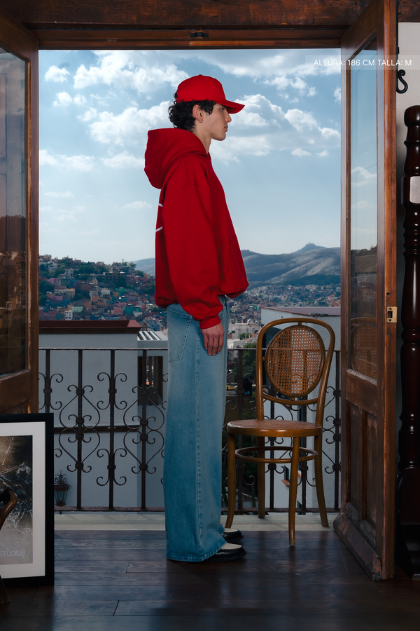 Fate Oval Hoodie Cherry Red