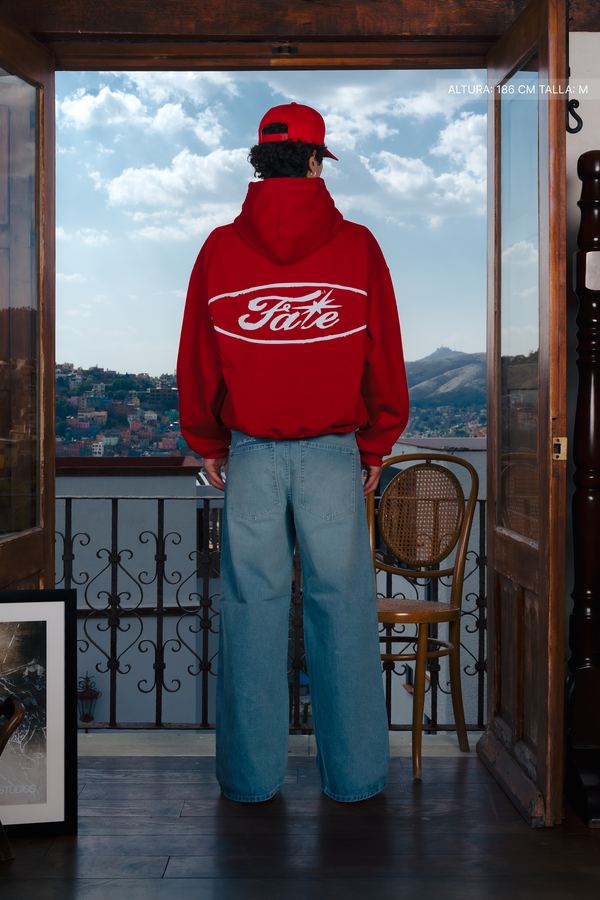 Fate Oval Hoodie Cherry Red