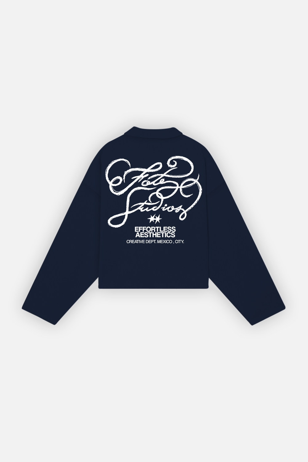 Fate Chalk Effortless Aesthetics  Longsleeve Polo Navy Blue